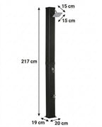 Solarias Douche Solaire 40L – Pomme Rotative 360° — 03 dimensions diagram