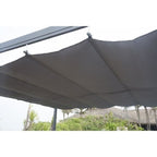 Solarias Pergola KIBA avec toit déroulant - Gris - 3 x 3 m