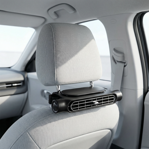 Car Seat Fan for Drivers, 3-Speed Quiet Adjustable Cooling