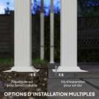 Solarias Pergola Tonnelle de Jardin Toit Rétractable avec Toile Coulissante Magnétique et Trous de Drainage 390x297x227cm Be