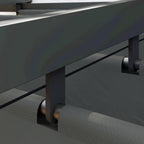 Solarias Pavillon, 3 x 3 m Pergola, Toit de terrasse coupe-vent, Montage mural, Toit ajustable, pour Jardin, Terrasse, Gris 