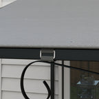 Solarias Telo di Ricambio per Pergola da Giardino 3x3 m avec 16 Trous de Drainage, 297x297 cm, Gris