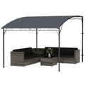 Solarias Gazebo Pergola de jardin avec trous de drainage 3,8x2,8m Gris