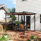 Solarias Pergola jardin exterieur 3x3 m toit coulissante rétractable polyester haute densité 180g/m², abri soleil UPF30+, ma