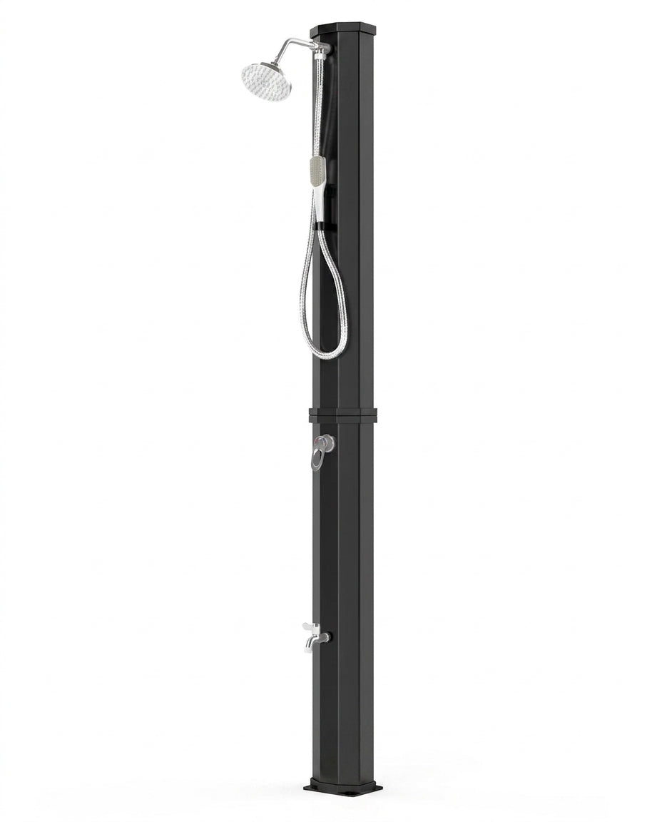 Solarias Douche Solaire 60L XXL – Familiale, Douchette à Main, Mitigeur — packshot fond blanc