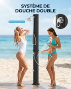 Solarias Douche Solaire 60L XXL – Familiale, Douchette à Main, Mitigeur — systeme douche double