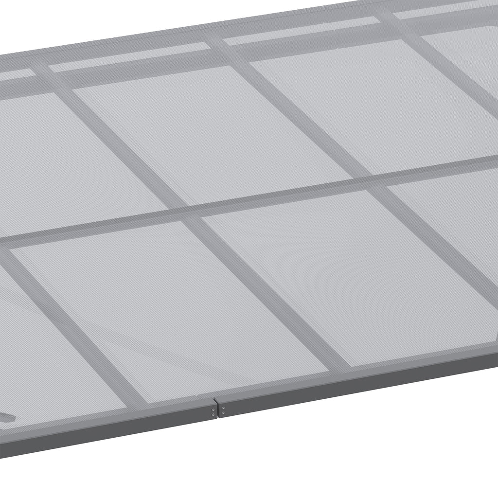 Solarias Pergola rigide alu. polycarbonate pavillon de jardin abri de voiture 500 x 299 x 195/223 cm gris
