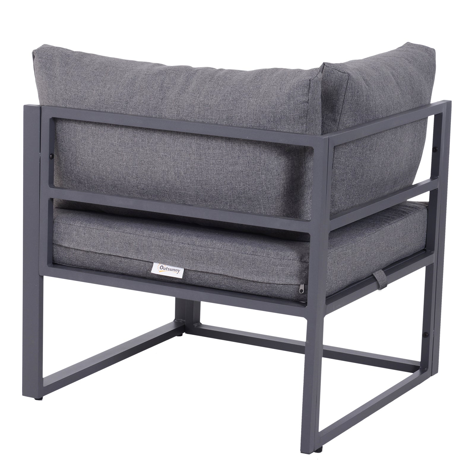 Solarias Ensemble salon de jardin d'angle design contemporain style yachting 5 places modulable avec coussins et table basse