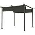 Solarias Pergola de Jardin 3 x 3 m avec Auvent Réglable, Cadre en Métal, Protection UPF30+, Auvent pour Véranda, Terrasse, G