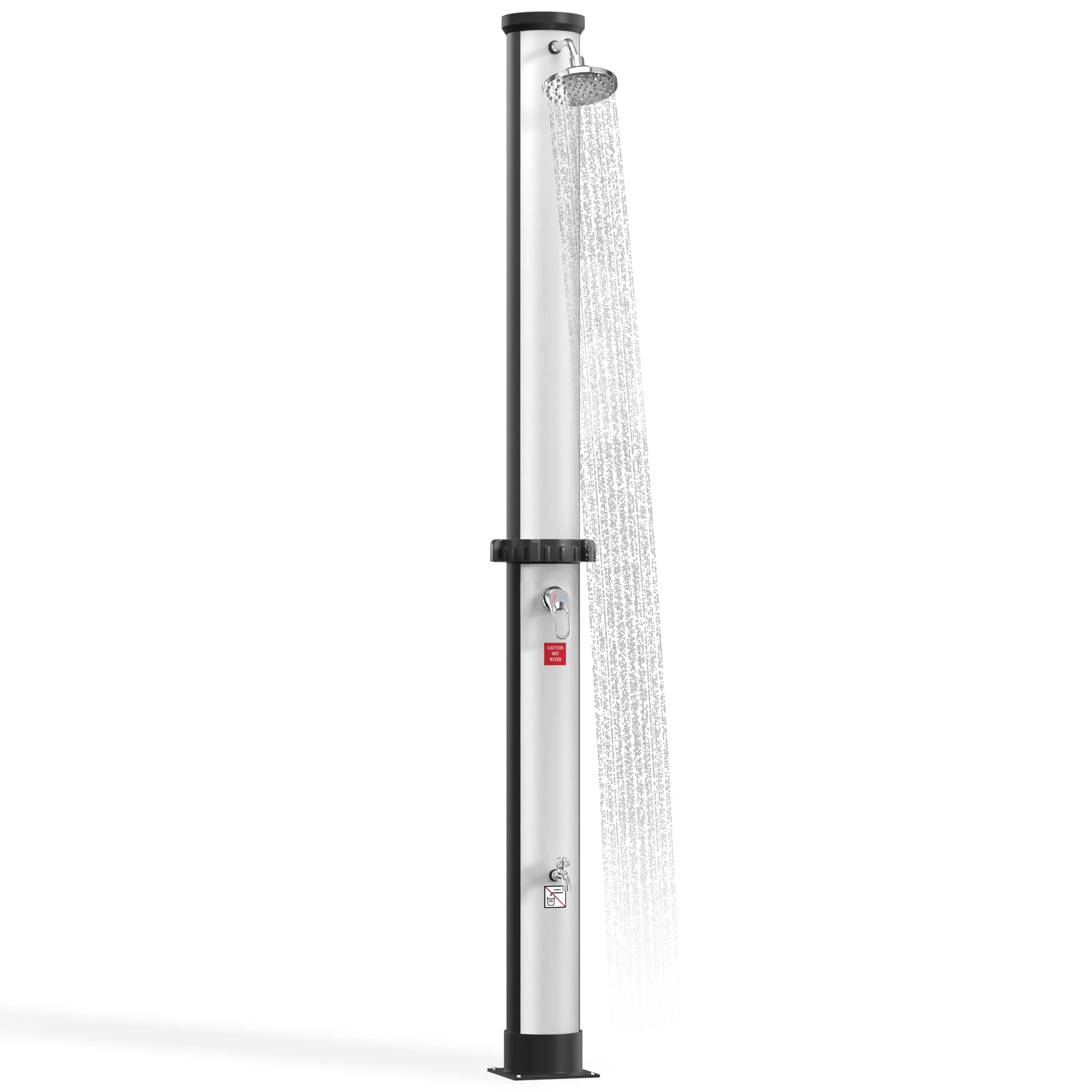Solarias Douche Solaire 40L Premium — Autoportante, Mitigeur & Rince-pieds, 216 cm