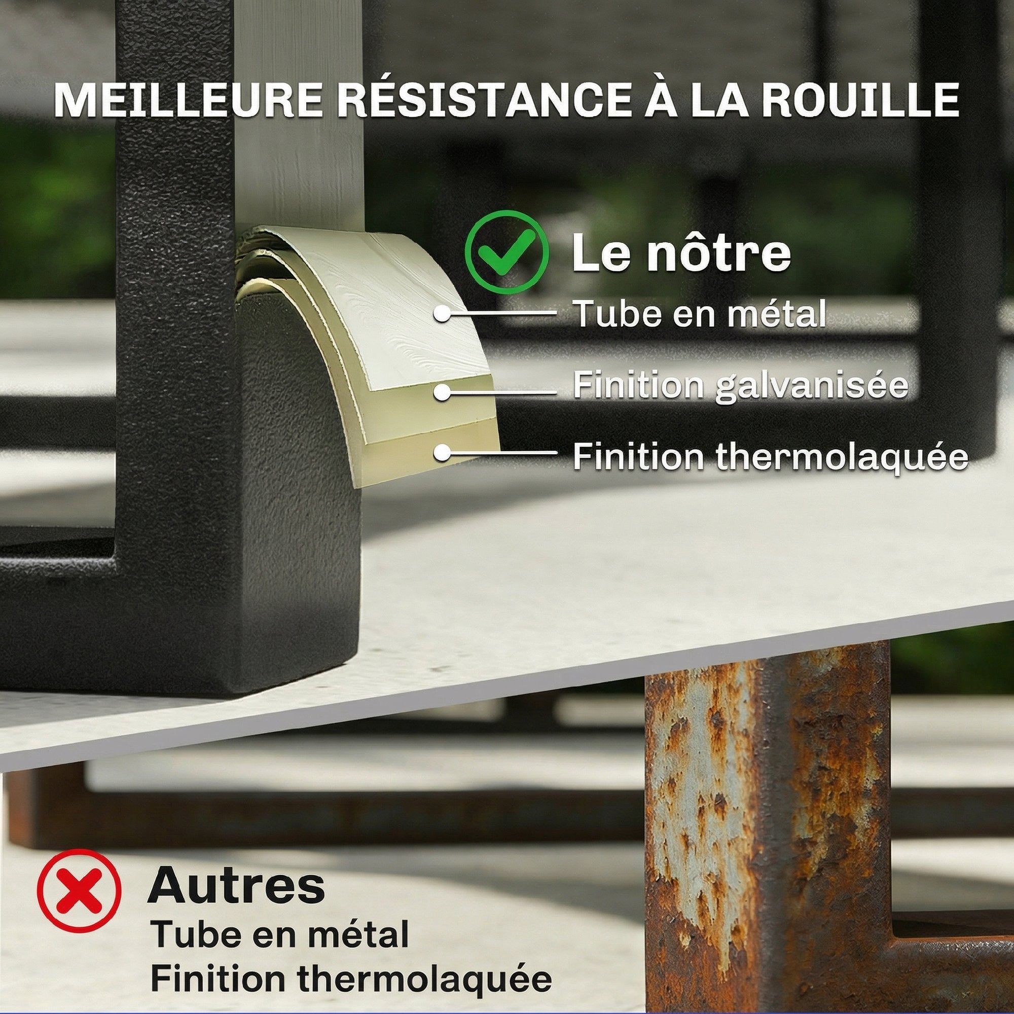 Solarias Salon de Jardin d'Angle en Résine Tressée 5 Places Modulable avec Méridienne Réglable avec Table en Composite Gris