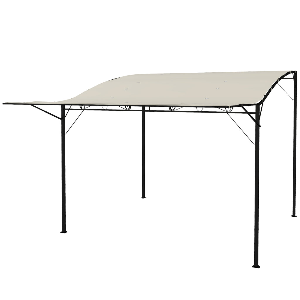 Solarias Pergola tonnelle de jardin avec auvent réglable acier polyester haute densité 3 x 2,5 m crème