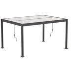 Solarias Pergola Bioclimatique 4x3m en Aluminium à Toit Louvred Ajustable, Protection Soleil, pour Jardin Extérieur, Blanc