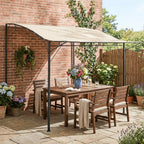 Solarias Pergola tonnelle de jardin avec auvent réglable acier polyester haute densité 3 x 2,5 m crème