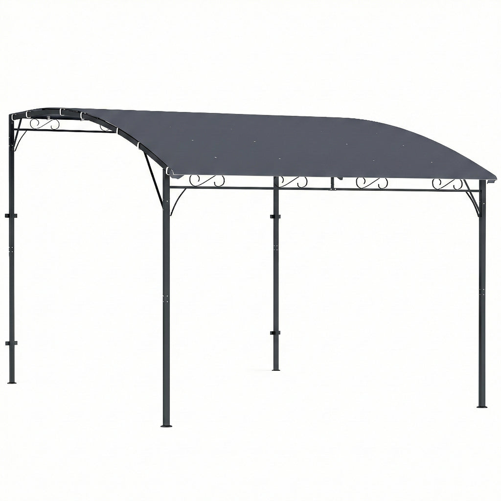 Solarias Gazebo Pergola de jardin avec trous de drainage 3,8x2,8m Gris