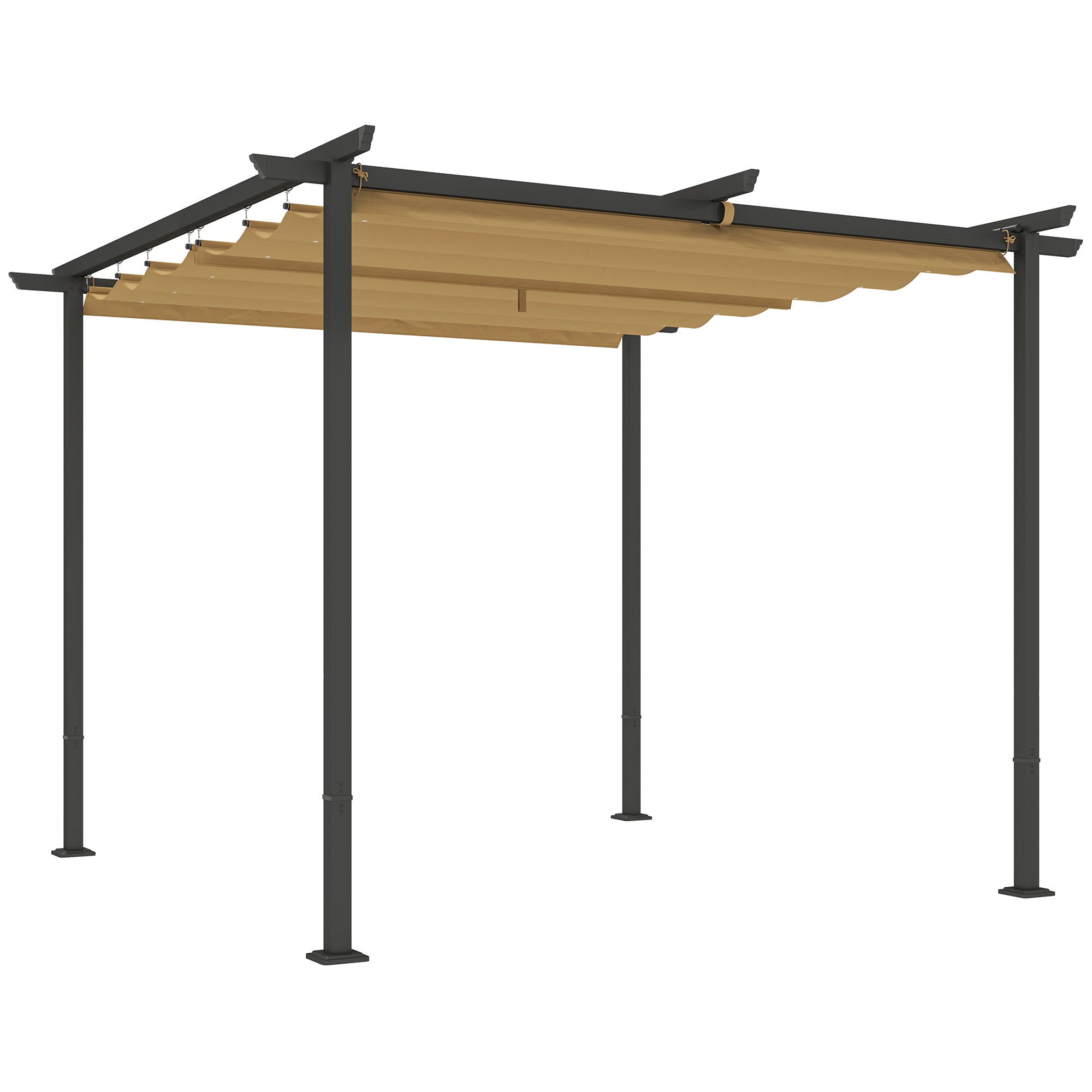 Solarias Pergola de jardin 3 x 3 m avec toit réglable, cadre métallique, protection UPF30+, auvent pour véranda, terrasse, B