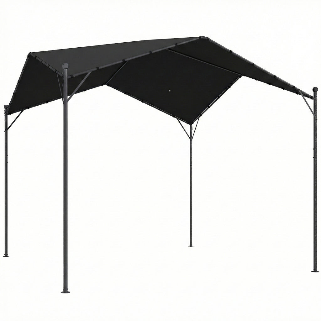Solarias Pergola Pavillon 3x3 m Imperméable Stable Résistant à l'hiver Protection solaire avec toit à deux pans Entretoises 
