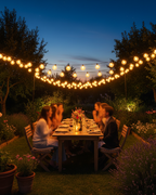 Solar LED festoon string lights