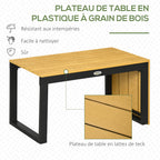 Solarias Salon de Jardin d'angle modulable avec table basse aluminium 5 places 3 pièces 8 coussins inlcus gris foncé
