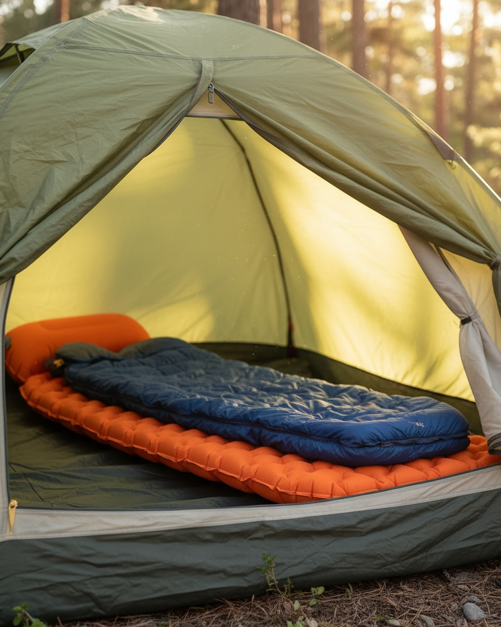 ultralight-camping-air-mattress-with-built-in-foot-pump