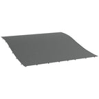 Solarias Telo di Ricambio per Pergola da Giardino 3x3 m avec 16 Trous de Drainage, 297x297 cm, Gris