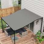 Solarias Telo di Ricambio per Pergola da Giardino 3x3 m avec 16 Trous de Drainage, 297x297 cm, Gris