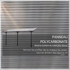 Solarias Pergola adossée aluminium 4,5 x 3 m avec toit en polycarbonate résistant UV, gouttière intégrée, tonnelle de jardin