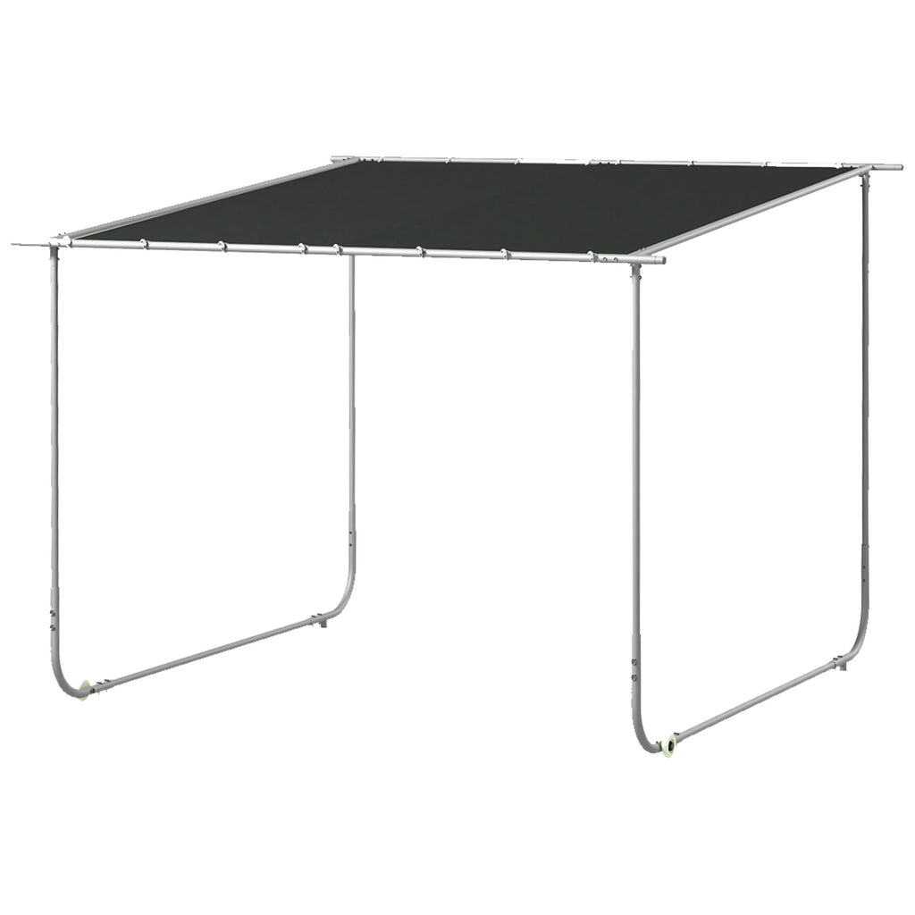 Solarias Pavillon mobile, avec roues, sacs de sable inclus, cadre en métal, 3x3m, Gris