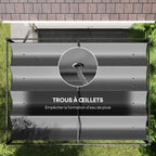Solarias Pergola coulissante Pergola rétractable 4 x 3 m structure métal époxy anticorrosion toile polyester 180 g/m² gris f
