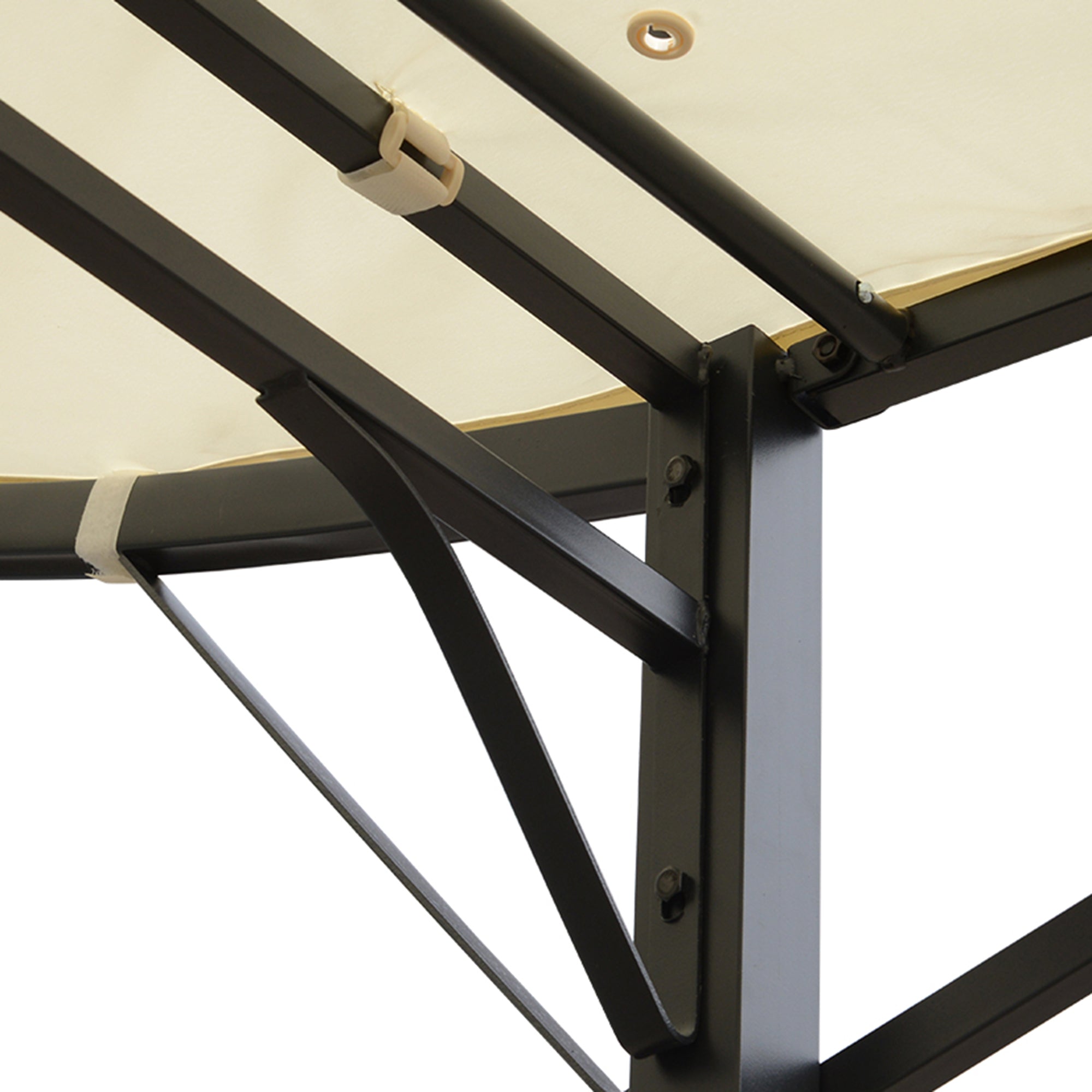 Solarias Pergola tonnelle de jardin avec auvent réglable acier polyester haute densité crème