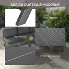 Solarias Ensemble salon de jardin d'angle et convertible 4 pièces avec 2 banquettes, 1 fauteuil d'angle et 1 table basse